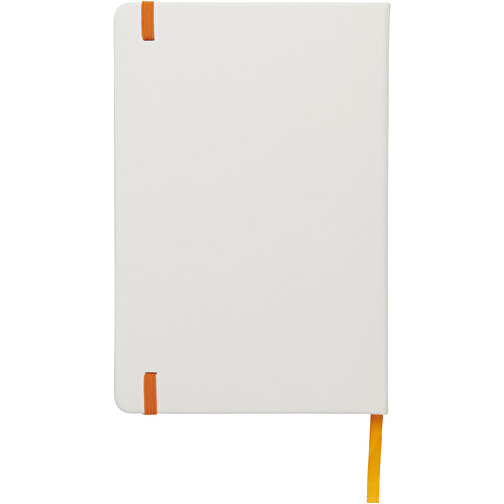 Carnet de notes blanc A5 Spectrum avec élastique de couleur, Image 3