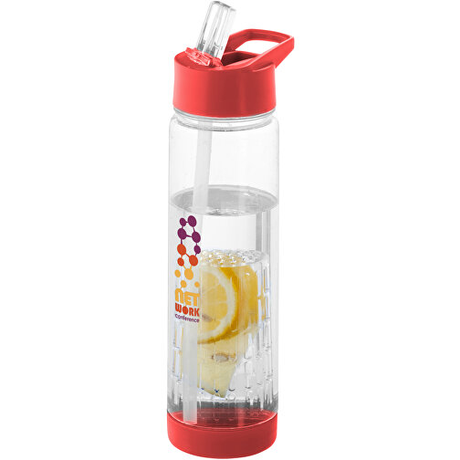 Tutti Frutti 740 Ml Tritan™ Sportflasche Mit Infuser , transparent / rot, Eastman Tritan™, 25,90cm (Höhe), Bild 3