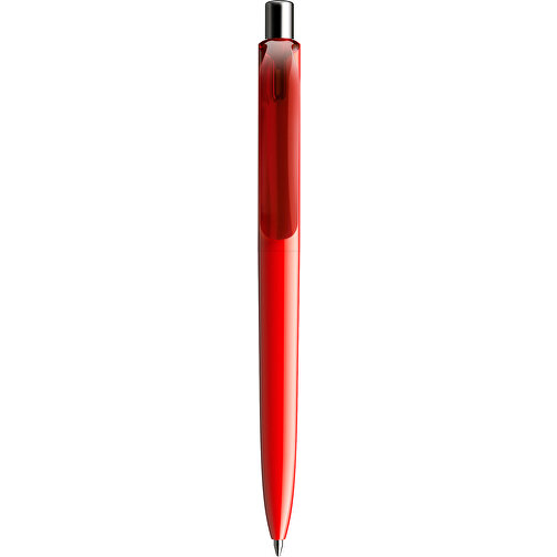 Prodir DS8 PPP Push Kugelschreiber , Prodir, rot/silber poliert, Kunststoff/Metall, 14,10cm x 1,50cm (Länge x Breite), Bild 1