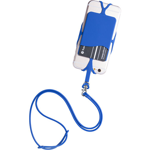 Schlüsselband VELTUX , blau, Silikon, 7,00cm x 58,00cm (Länge x Breite), Bild 2