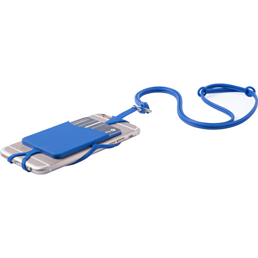 Schlüsselband VELTUX , blau, Silikon, 7,00cm x 58,00cm (Länge x Breite), Bild 3