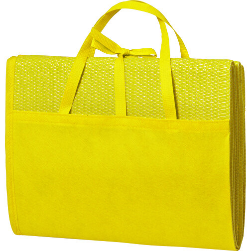 Strandmatte KASSIA , gelb, Plastik PP, 60,00cm x 180,00cm (Länge x Breite), Bild 1