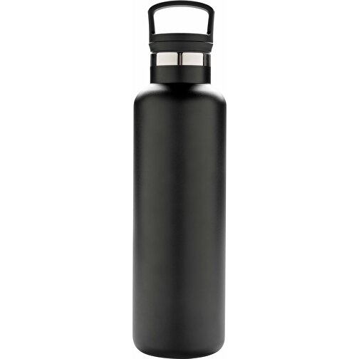 Auslaufsichere Vakuumflasche, Schwarz , schwarz, Edelstahl, 27,50cm (Höhe), Bild 1