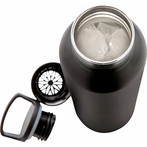 Auslaufsichere Vakuumflasche, Schwarz , schwarz, Edelstahl, 27,50cm (Höhe), Bild 4