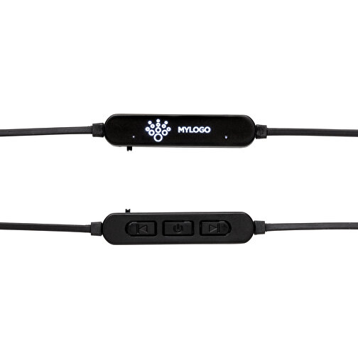 Wireless Ohrhörer Mit Leuchtendem Logo, Schwarz , schwarz, ABS, 8,30cm x 1,00cm (Länge x Höhe), Bild 5