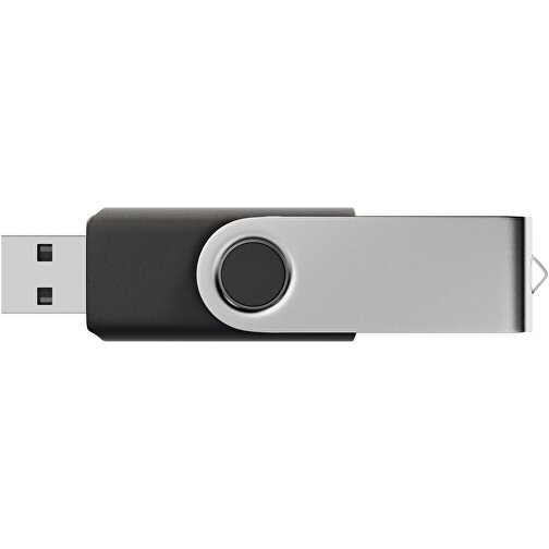 USB-Stick SWING Color 2.0 2 GB , Promo Effects MB , schwarz / silber MB , 2 GB , Kunststoff, Metall MB , 5,80cm x 1,09cm x 1,90cm (Länge x Höhe x Breite), Bild 3