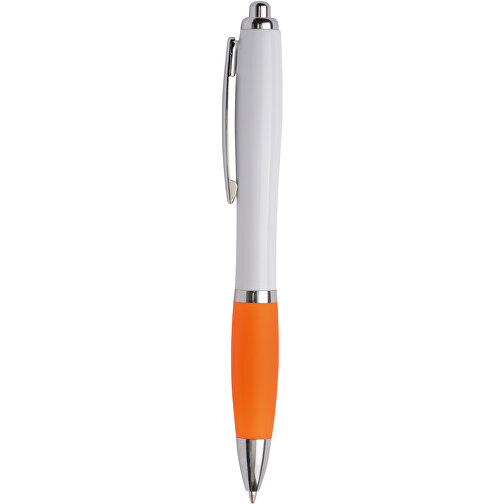 Kugelschreiber SWAY , orange, weiss, Kunststoff / Stahl, 14,00cm (Länge), Bild 1