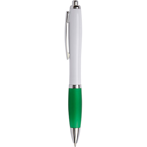 Kugelschreiber SWAY , grün, weiss, Kunststoff / Stahl, 14,00cm (Länge), Bild 1