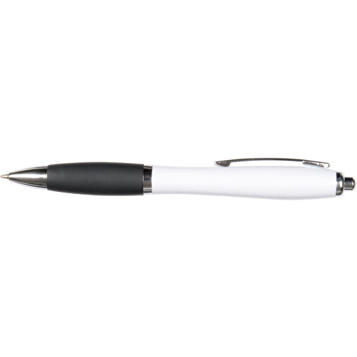 Kugelschreiber SWAY , schwarz, weiss, Kunststoff / Stahl, 14,00cm (Länge), Bild 3