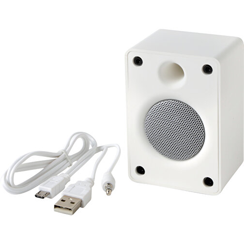 Wireless-Lautsprecher OLD SCHOOL , weiß, Kunststoff, 4,60cm x 8,70cm x 6,10cm (Länge x Höhe x Breite), Bild 1