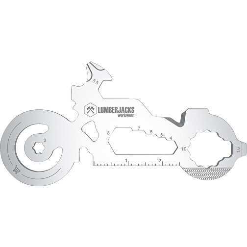 ROMINOX® Key Tool // Motorbike - 21 Features (Motorrad) , Edelstahl, 7,50cm x 0,23cm x 3,90cm (Länge x Höhe x Breite), Bild 10