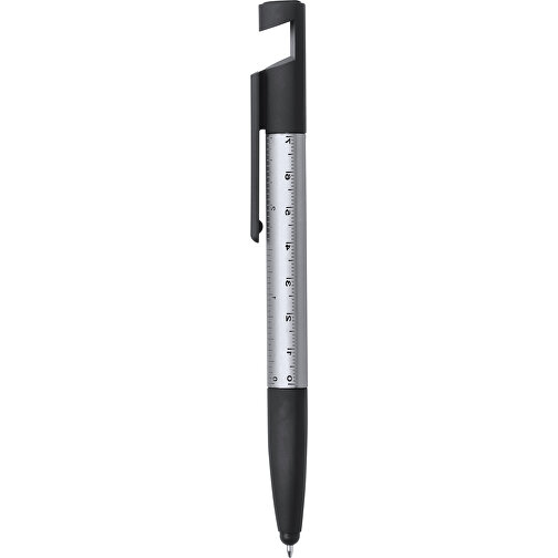 7 In 1 Kugelschreiber PAYRO , silber, 1,60cm x 1,20cm x 15,50cm (Länge x Höhe x Breite), Bild 1