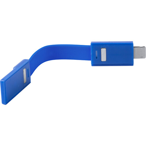 Schlüsselanhänger Ladegerät HOLNIER , blau, 1,30cm x 1,10cm x 5,30cm (Länge x Höhe x Breite), Bild 3