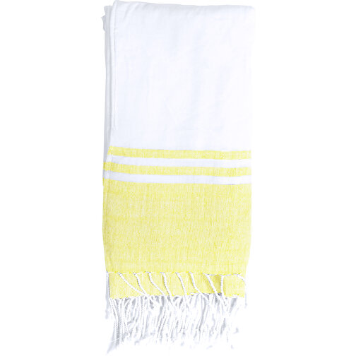 Handtuch Pareo MINERVA , gelb, 50% Baumwolle/ 50% Polyester 180 g/ m2, 180,00cm x 90,00cm (Länge x Breite), Bild 1