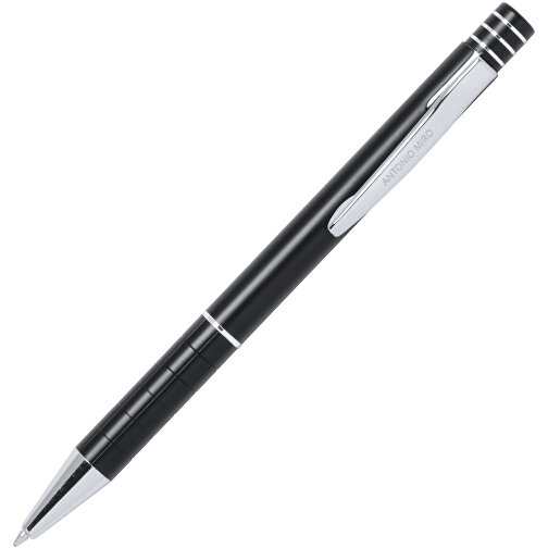Kugelschreiber Samber , schwarz, Aluminium, 13,90cm (Breite), Bild 2