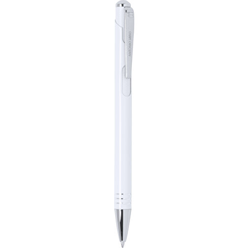 Kugelschreiber Helmor , weiß, Aluminium, 14,00cm (Breite), Bild 1