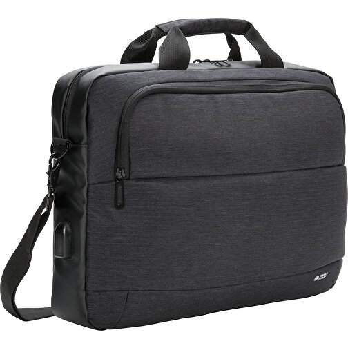 15” Laptop-Tasche , schwarz, Polyester, Polyester, 41,00cm x 6,50cm x 29,50cm (Länge x Höhe x Breite), Bild 1