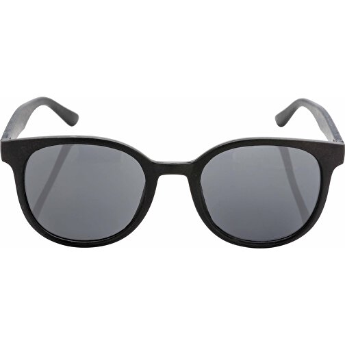 Weizenstroh Sonnenbrille, Schwarz , schwarz, Weizenstroh, 14,50cm x 5,30cm (Länge x Höhe), Bild 2
