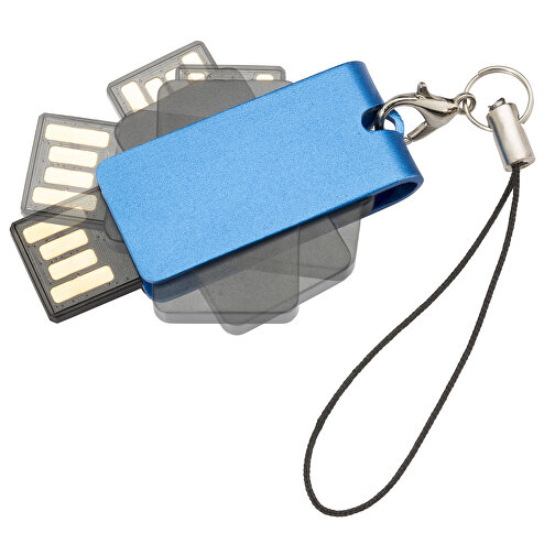 USB-Stick Turn 1GB , Promo Effects MB , blau MB , 1 GB , ABS MB , 3 - 10 MB/s MB , 3,90cm x 0,50cm x 1,50cm (Länge x Höhe x Breite), Bild 3