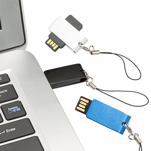 USB-Stick Turn 8GB , Promo Effects MB , schwarz MB , 8 GB , ABS MB , 3 - 10 MB/s MB , 3,90cm x 0,50cm x 1,50cm (Länge x Höhe x Breite), Bild 4