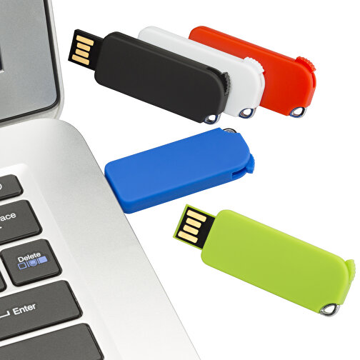 USB-Stick Pop-Up 8 GB , Promo Effects MB , weiß MB , 8 GB , ABS MB , 3 - 10 MB/s MB , 4,90cm x 0,70cm x 1,80cm (Länge x Höhe x Breite), Bild 4