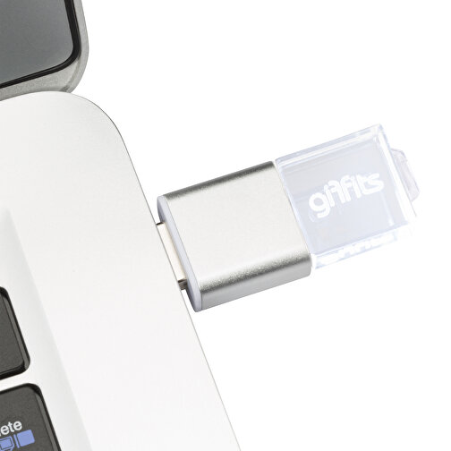 USB-Stick Clear 16GB , Promo Effects MB , weiß MB , 16 GB , ABS MB , 3 - 10 MB/s MB , 5,30cm x 0,90cm x 2,00cm (Länge x Höhe x Breite), Bild 3