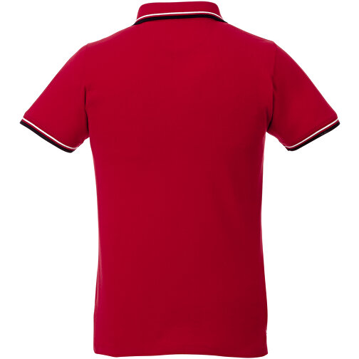 Fairfield Poloshirt Mit Weissem Rand Für Herren , rot, Piqué Strick 100% BCI Baumwolle, 180 g/m2, XXL, , Bild 6