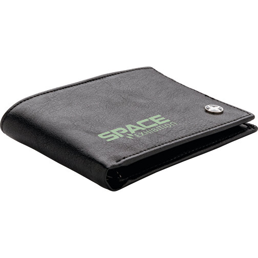 RFID Anti-Skimming Portemonnaie, Schwarz , schwarz, PU, 0,60cm x 8,30cm (Länge x Höhe), Bild 6