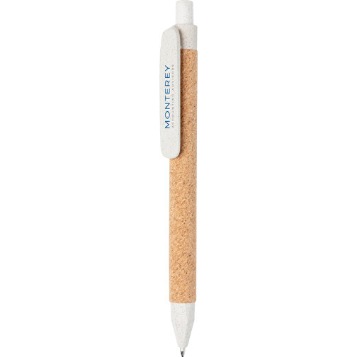 ECO-Stift, Weiß , weiß, Kork, 14,00cm (Höhe), Bild 6
