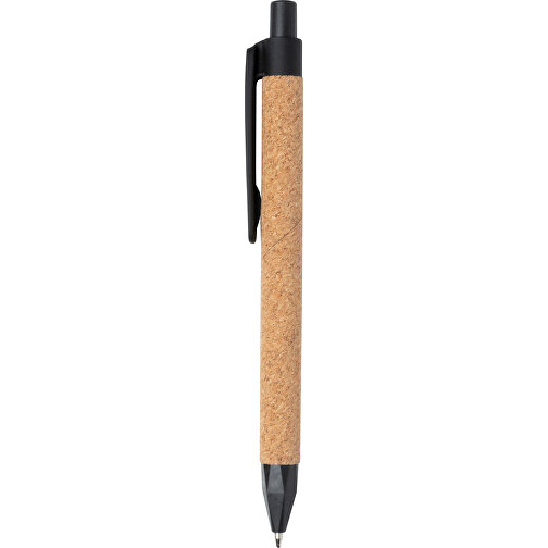 ECO-Stift, Schwarz , schwarz, Kork, 14,00cm (Höhe), Bild 4