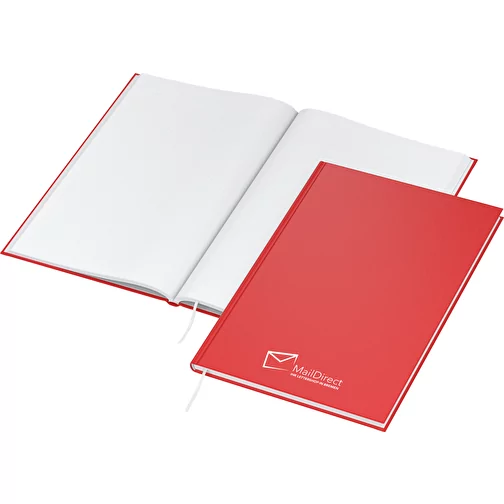 Carnet de notes Carnet de notes A4 x.press, rouge mat, sérigraphie numérique, Image 1