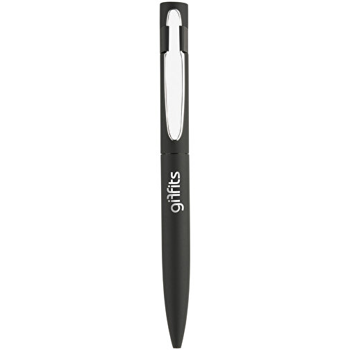 Kugelschreiber ONYX K-II Mit Geschenkverpackung , Promo Effects, schwarz, Metall gummiert, 13,80cm (Länge), Bild 1