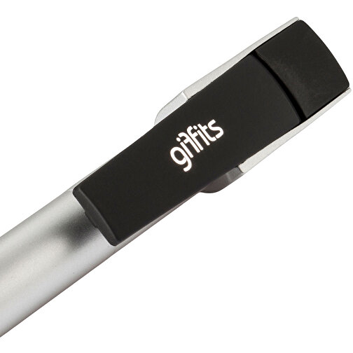USB Kugelschreiber UK-I Mit Geschenkverpackung , Promo Effects MB , silber MB , 8 GB , Metall, Clip gummiert MB , 3 - 10 MB/s MB , 13,80cm (Länge), Bild 4