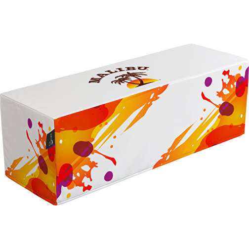 Sitzbank Cube 40x3 Inkl. 4c Digitaldruck , 40% Repreve® / 60% Polyester, 120,00cm x 40,00cm x 40,00cm (Länge x Höhe x Breite), Bild 1