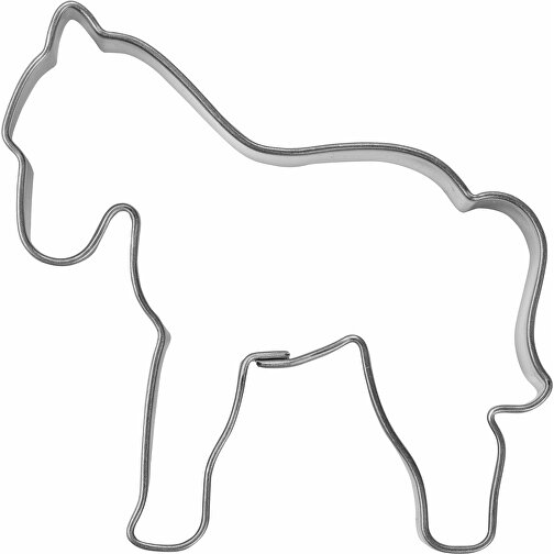 Backförmchen In Der Werbetüte - Haustiere - Pferd , individuell, Edelstahl, Papier, Kunststoff, 10,50cm x 1,70cm x 7,50cm (Länge x Höhe x Breite), Bild 1