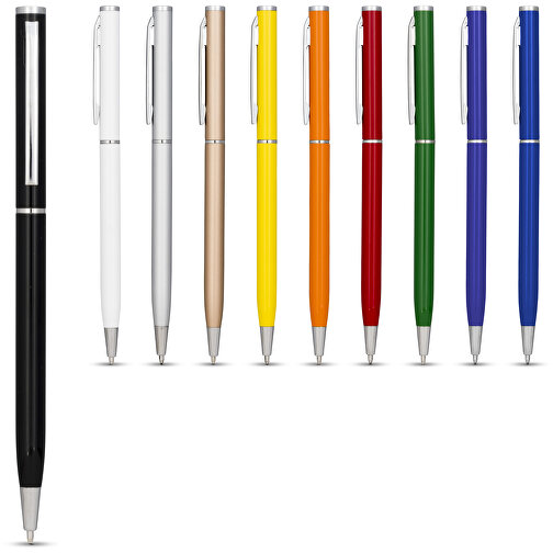 Slim Aluminium Kugelschreiber , silber, Aluminium, 0,77cm x 13,00cm (Länge x Höhe), Bild 6
