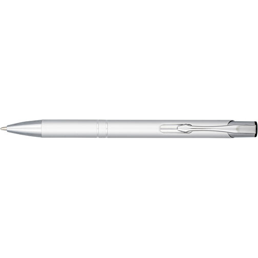 Moneta Druckkugelschreiber Aus Eloxiertem Aluminium , silber, Aluminium, ABS Kunststoff, 13,50cm (Höhe), Bild 3