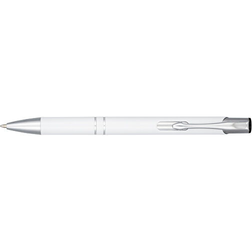 Moneta Druckkugelschreiber Aus Eloxiertem Aluminium , weiß, Aluminium, ABS Kunststoff, 13,50cm (Höhe), Bild 3