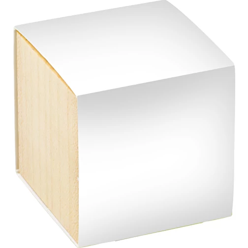 Pot cube bois mini standard, Myosotis - avec gravure laser sur 1 face, Image 5