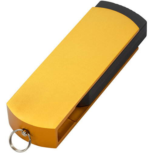 USB-Stick COVER 4GB , Promo Effects MB , gold MB , 4 GB , Kunststoff/Aluminium MB , 3 - 10 MB/s MB , 5,40cm x 0,85cm x 1,70cm (Länge x Höhe x Breite), Bild 2