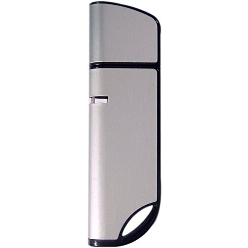 USB-Stick AVANTGARDE 1GB , Promo Effects MB , silber / schwarz MB , 1 GB , Aluminium / Kunststoff MB , 3 - 10 MB/s MB , 6,80cm x 0,90cm x 2,00cm (Länge x Höhe x Breite), Bild 1