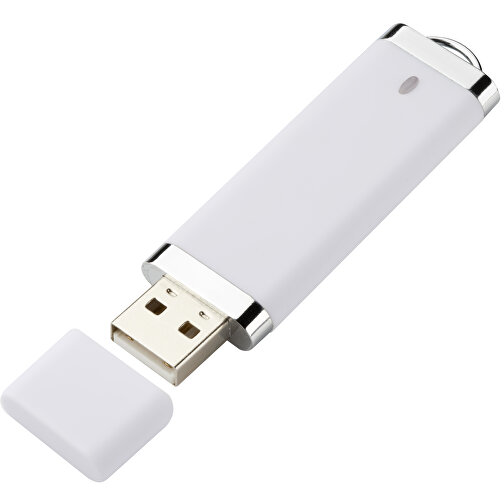 USB-Stick BASIC 1 GB , Promo Effects MB , weiss MB , 1 GB , Kunststoff MB , 3 - 10 MB/s MB , 7,40cm x 0,70cm x 2,00cm (Länge x Höhe x Breite), Bild 2