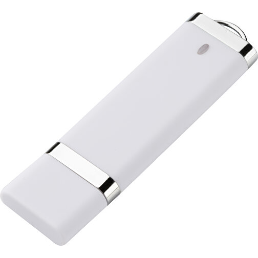 USB-Stick BASIC 4 GB , Promo Effects MB , weiss MB , 4 GB , Kunststoff MB , 3 - 10 MB/s MB , 7,40cm x 0,70cm x 2,00cm (Länge x Höhe x Breite), Bild 1