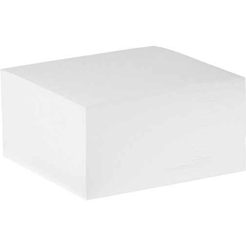 Quadratischer Zettelblock 10x10x5cm , weiß, Holzfreies Papier, 10,00cm x 5,00cm x 10,00cm (Länge x Höhe x Breite), Bild 1