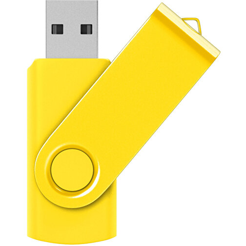 USB-Stick Swing Color 8GB , Promo Effects MB , gelb MB , 8 GB , Kunststoff/ Aluminium MB , 3 - 10 MB/s MB , 5,70cm x 1,00cm x 1,90cm (Länge x Höhe x Breite), Bild 1