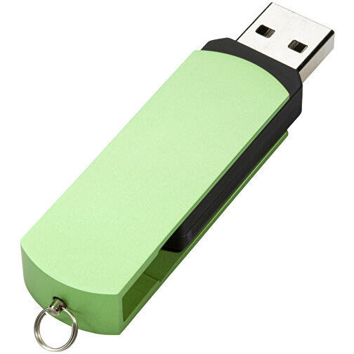 USB-Stick COVER 4GB , Promo Effects MB , grün MB , 4 GB , Kunststoff/Aluminium MB , 3 - 10 MB/s MB , 5,40cm x 0,85cm x 1,70cm (Länge x Höhe x Breite), Bild 3