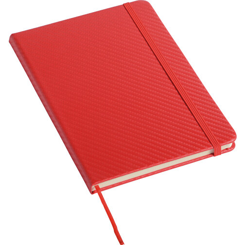 Notizbuch CARB Im DIN-A5-Format , rot, Papier, 21,00cm x 1,30cm x 14,60cm (Länge x Höhe x Breite), Bild 1