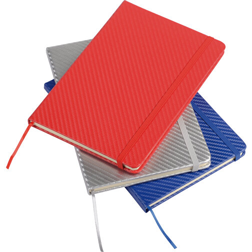 Notizbuch CARB Im DIN-A5-Format , rot, Papier, 21,00cm x 1,30cm x 14,60cm (Länge x Höhe x Breite), Bild 2