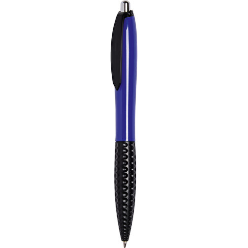 Kugelschreiber JUMP , blau, schwarz, Kunststoff, 14,00cm (Länge), Bild 1