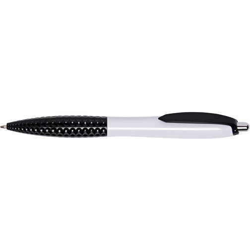 Kugelschreiber JUMP , schwarz, weiß, Kunststoff, 14,00cm (Länge), Bild 3